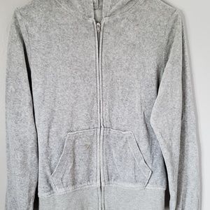 Velour Zip-Up Hoodie